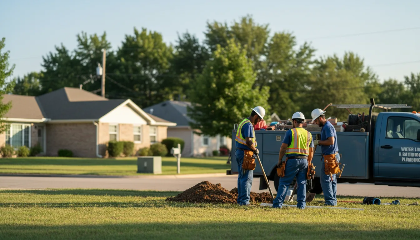 Residential water line and bathroom plumbing service in Montgomery, MI